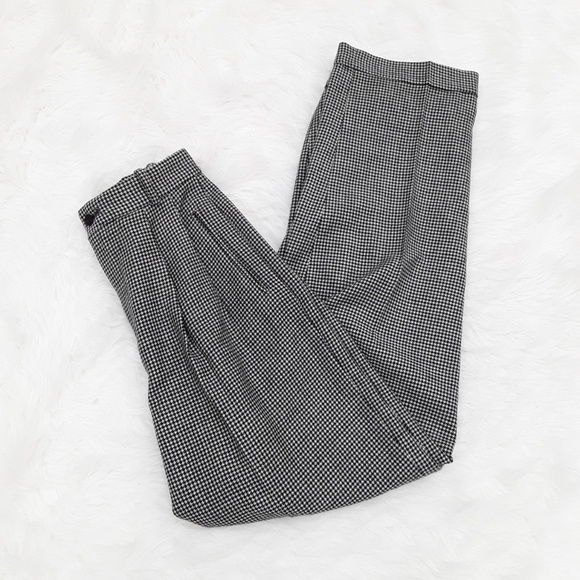 VINTAGE Pants - VINTAGE High Waisted Houndstooth Pattern pants 4